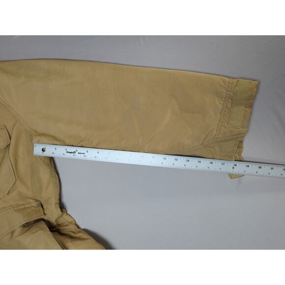 VTG LL Bean Mens M Tan Hooded Parka Jacket Field Coat Freeport Maine - Picture 7 of 16